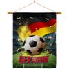 Ornament Collection World Cup Germany Home Banner Wall Art Patio Porch Lawn Garden Flag Stand Pole Room Decorations Indoor Outdoor FIFA Team Qatar Trophy Soccer Game Football Gifts, Made in USA view 1