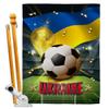 Ornament Collection World Cup Ukraine Banner Room Wall Art Flag Poles for Outside House Patio Porch Lawn Garden Stand Tapestry Yard Signs FIFA Team Qatar Trophy Soccer Game Football Gifts, Made In USA view 1