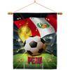 Ornament Collection World Cup Peru Home Banner Wall Art Patio Porch Lawn Garden Flag Stand Pole Room Decorations Indoor Outdoor FIFA Team Qatar Trophy Soccer Game Football Gifts, Made in USA view 1