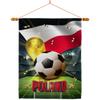 Ornament Collection World Cup Poland Home Banner Wall Art Patio Porch Lawn Garden Flag Stand Pole Room Decorations Indoor Outdoor FIFA Team Qatar Trophy Soccer Game Football Gifts, Made in USA view 1