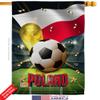 Ornament Collection World Cup Poland Home Banner Wall Art Patio Porch Lawn Garden Flag Stand Pole Room Decorations Indoor Outdoor FIFA Team Qatar Trophy Soccer Game Football Gifts, Made in USA view 2