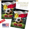 Ornament Collection World Cup Poland Home Banner Wall Art Patio Porch Lawn Garden Flag Stand Pole Room Decorations Indoor Outdoor FIFA Team Qatar Trophy Soccer Game Football Gifts, Made in USA view 3