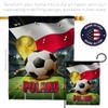 Ornament Collection World Cup Poland Home Banner Wall Art Patio Porch Lawn Garden Flag Stand Pole Room Decorations Indoor Outdoor FIFA Team Qatar Trophy Soccer Game Football Gifts, Made in USA view 4
