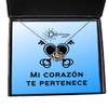 Mi Corazon te pertenece - Regalo para esposa o esposa, joyeria para enamoradas o Mujeres - Collar con colgante de Corona view 1