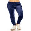 ALWAYS Women's Velvet Velour Joggers - Solid Basic Premium Soft Stretch Warm Winter Sweatpants Pants Navy S view 2