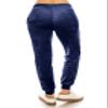 ALWAYS Women's Velvet Velour Joggers - Solid Basic Premium Soft Stretch Warm Winter Sweatpants Pants Navy S view 4