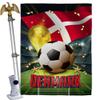 Ornament Collection World Cup Denmark Home Decor Banner Room Wall Art Patio Porch Lawn Garden Flag Stand Pole Outdoor Tapestry Yard Signs FIFA Team Qatar Trophy Soccer Game Football Gifts, Made In USA view 1
