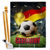 Ornament Collection World Cup Germany Banner Room Wall Art Flag Poles for Outside House Patio Porch Lawn Garden Stand Tapestry Yard Signs FIFA Team Qatar Trophy Soccer Game Football Gifts, Made In USA view 1