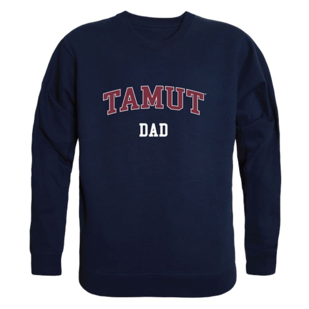 W Republic Texas A&M University-Texarkana Eagles Dad Fleece Crewneck Pullover Sweatshirt Navy Small