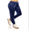 ALWAYS Women's Velvet Velour Joggers - Solid Basic Premium Soft Stretch Warm Winter Sweatpants Pants Navy XL view 3