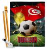 Ornament Collection World Cup Tunisia Banner Room Wall Art Flag Poles for Outside House Patio Porch Lawn Garden Stand Tapestry Yard Signs FIFA Team Qatar Trophy Soccer Game Football Gifts, Made In USA view 1