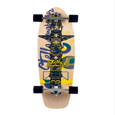 Stella Longboard 42 Kicktail Tropical Emblem Longboard Complete