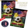 FIFA World Cup United States Home Decor Banner Room Wall Art Patio Porch Lawn Garden Flag Stand Pole Outdoor Tapestry Yard Signs Team Qatar Trophy Soccer Game Football Gifts Made In USA view 3