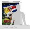FIFA World Cup Costa Rica Home Decor Banner Room Wall Art Patio Porch Lawn Garden Flag Stand Pole Outdoor Tapestry Yard Signs Team Qatar Trophy Soccer Game Football Gifts Made In USA view 2