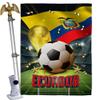 Ornament Collection World Cup Ecuador Home Decor Banner Room Wall Art Patio Porch Lawn Garden Flag Stand Pole Outdoor Tapestry Yard Signs FIFA Team Qatar Trophy Soccer Game Football Gifts, Made In USA view 1