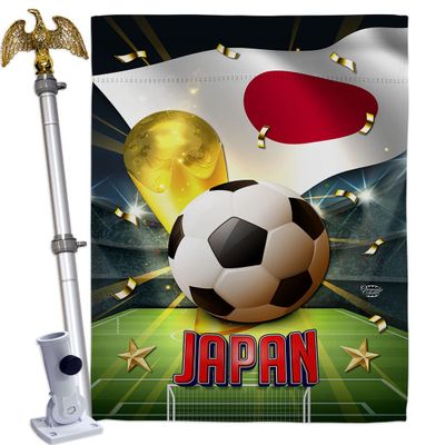 Ornament Collection World Cup Japan Home Decor Banner Room Wall Art Patio Porch Lawn Garden Flag Stand Pole Outdoor Tapestry Yard Signs FIFA Team Qatar Trophy Soccer Game Football Gifts, Made in USA
