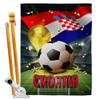 Ornament Collection World Cup Croatia Banner Room Wall Art Flag Poles for Outside House Patio Porch Lawn Garden Stand Tapestry Yard Signs FIFA Team Qatar Trophy Soccer Game Football Gifts, Made In USA view 1