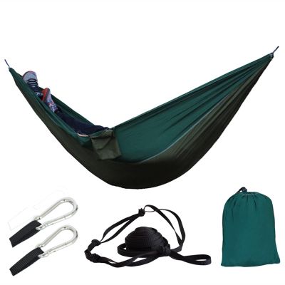 KIZQYN Swing Set Camping Hammock, Nylon Hammock, Portable Lightweight Parachute Hammock with Tree Straps for Backpacking Camping Travel Beach Garden Outdoor Camping Gear Swing Seat