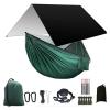 KIZQYN Swing Set Camping Hammock, Rainfly Travel Hammock, Net Hammock, Tent, Outdoor Hiking Backpack, Travel Camping Accessories Swing Seat (Color : Black and Green) view 1