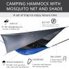 KIZQYN Swing Set Camping Hammock, Portable Travel Hammock with Net and Rainfly, Tree Light Hammock Tent for Outdoor Backyard Hiking Swing Seat (Color : Green and LightGreen) view 4