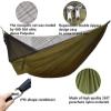 KIZQYN Swing Set Camping Hammock, Portable Travel Hammock with Net and Rainfly, Tree Light Hammock Tent for Outdoor Backyard Hiking Swing Seat (Color : Camouf and DarkGreen) view 3