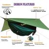 KIZQYN Swing Set Camping Hammock, Portable Travel Hammock with Net and Rainfly, Tree Light Hammock Tent for Outdoor Backyard Hiking Swing Seat (Color : Blue and lightblue) view 4