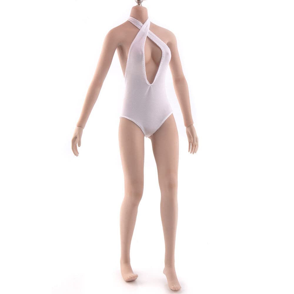 Fremego 1/6 Scale Female Body,12inch Female Super Flexible Medium Bust Seamless Action Figure Body Collection (S02A Suntan Skin)