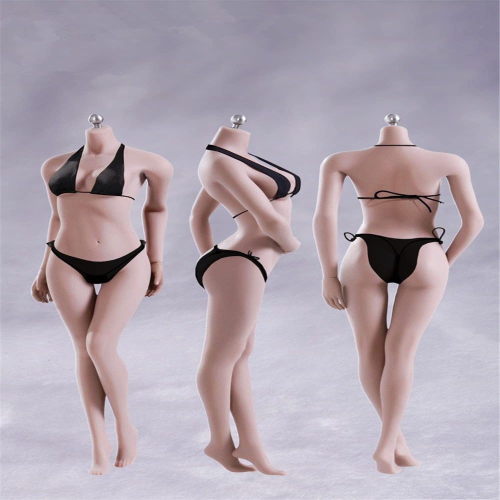 Fremego 1/6 Scale Female Body,12inch Female Super Flexible Medium Bust Seamless Action Figure Body Collection (S01A Pale Skin)