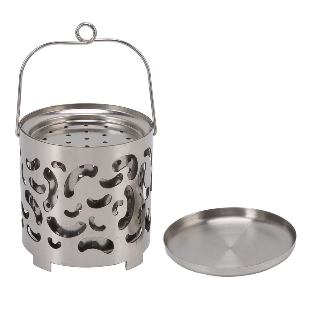 Fdit Camping Mini Heater, Stainless Steel Portable Warming Stove Cover, Tent Heating Cover for Outdoor Winter, 320g