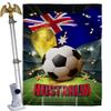 FIFA World Cup Australia Home Decor Banner Room Wall Art Patio Porch Lawn Garden Flag Stand Pole Outdoor Tapestry Yard Signs Team Qatar Trophy Soccer Game Football Gifts Made In USA view 1