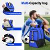 Goloni Youth Soccer Bag,Basketball Bag with Ball Compartment & Shoe Compartment,Backpack for Football Volleyball Basketball view 2