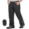 Outdoor Ventures Men's Rain Pants Waterproof Lightweight Windproof Packable Rain Outdoor Pants for Hiking Fishig Golf Black view 1