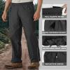 Outdoor Ventures Men's Rain Pants Waterproof Lightweight Windproof Packable Rain Outdoor Pants for Hiking Fishig Golf Black view 3