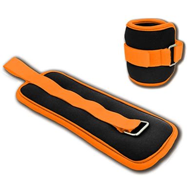 1Pair Hand Wrist Leg Arm Ankle Weights Exercise Equipment With Adjustable Straps For Walking Fitness Gym Yoga Pilates Aerobics,Orange,2KG