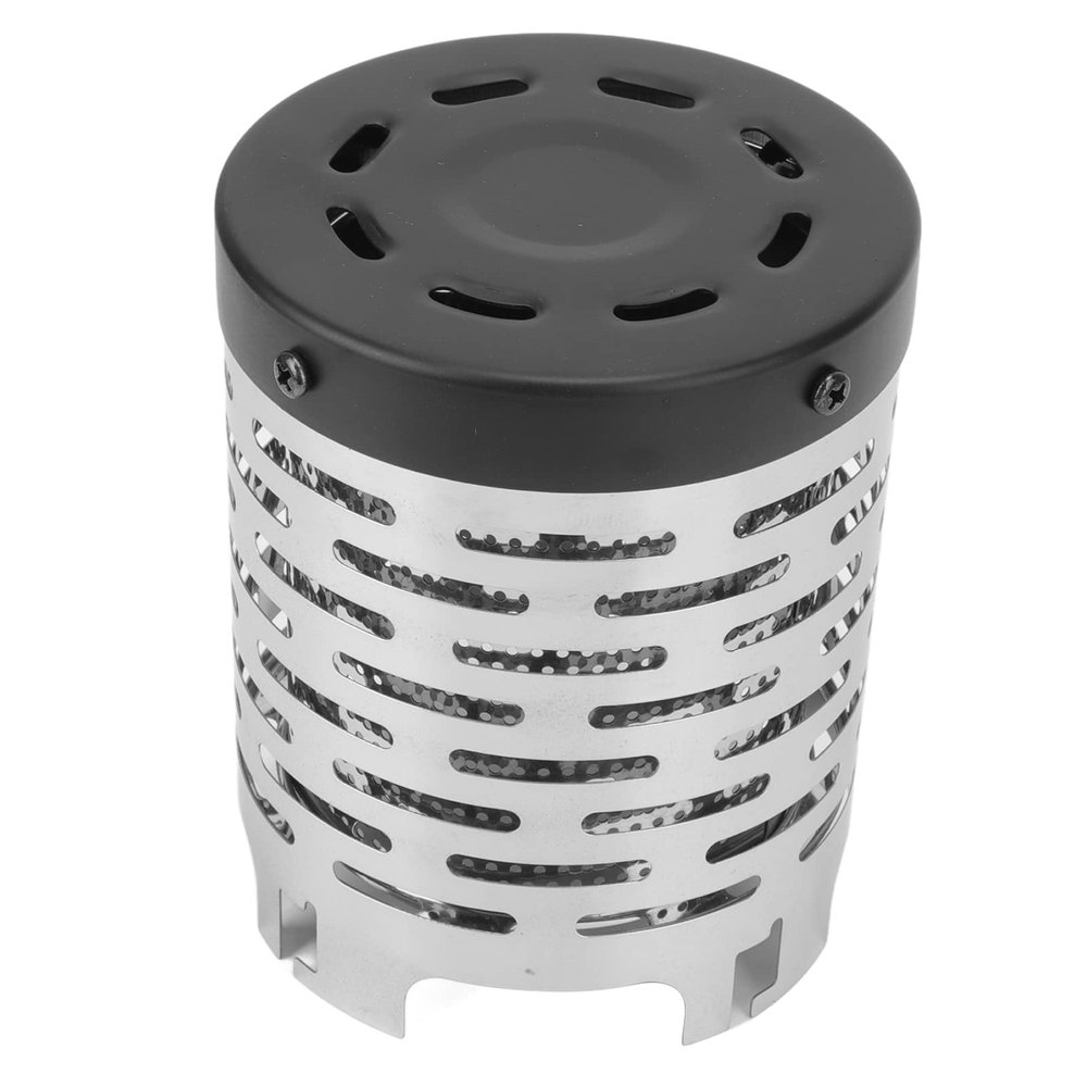 Fdit Camping Mini Heater, Camping Heating Stove Cover Portable Stainless Steel Camping Stove Accessories for Outdoor Winter Fall