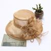 BCDlily Fascinator Hats for Women, Women's Wide Brim Bucket Hats Wide Brim Tea Party Hats Tea Party Wedding Bucket Hat view 2