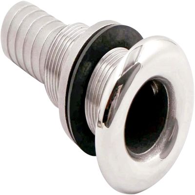 3/8" 1/2" 3/4" 1" 1-1/4"1-1/2" Thru Hull Fitting Hose Barb with Nut,316 Stainless Steel Accessories for Marine Boats Drain Pipe Yacht-1 Pack (Horse ID:1 1/4")