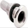 3/8" 1/2" 3/4" 1" 1-1/4"1-1/2" Thru Hull Fitting Hose Barb with Nut,316 Stainless Steel Accessories for Marine Boats Drain Pipe Yacht-1 Pack (Horse ID:1 1/4") view 1