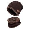 Warm Winter Beanie Hat & Scarf Set Warm Knit Hat Thick Fleece Lined Winter Cap Neck Warmer for Men view 1