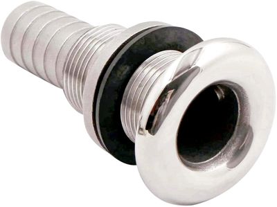 3/8" 1/2" 3/4" 1" 1-1/4"1-1/2" Thru Hull Fitting Hose Barb with Nut,316 Stainless Steel Accessories for Marine Boats Drain Pipe Yacht-1 Pack (Horse ID:3/4")