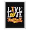 Live Love Softball Diamond Art Painting Kits DIY Paint Full Drill Diamond Art Painting Picture Arts Craft for Home Wall Art Decor 12"x16" view 1