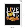 Live Love Softball Diamond Art Painting Kits DIY Paint Full Drill Diamond Art Painting Picture Arts Craft for Home Wall Art Decor 12"x16" view 2