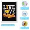 Live Love Softball Diamond Art Painting Kits DIY Paint Full Drill Diamond Art Painting Picture Arts Craft for Home Wall Art Decor 12"x16" view 3