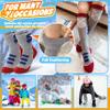 Anlisim Kids Merino Wool Ski Socks for Girls Boys Teen Thermal Winter Warm Thick Hiking Knee High Socks Stocking Stuffers for Skiing Snowboarding (Red/Orange/Green A, 8-12 Y) view 2