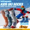 Anlisim Kids Merino Wool Ski Socks for Girls Boys Teen Thermal Winter Warm Thick Hiking Knee High Socks Stocking Stuffers for Skiing Snowboarding (Red/Orange/Green A, 8-12 Y) view 3