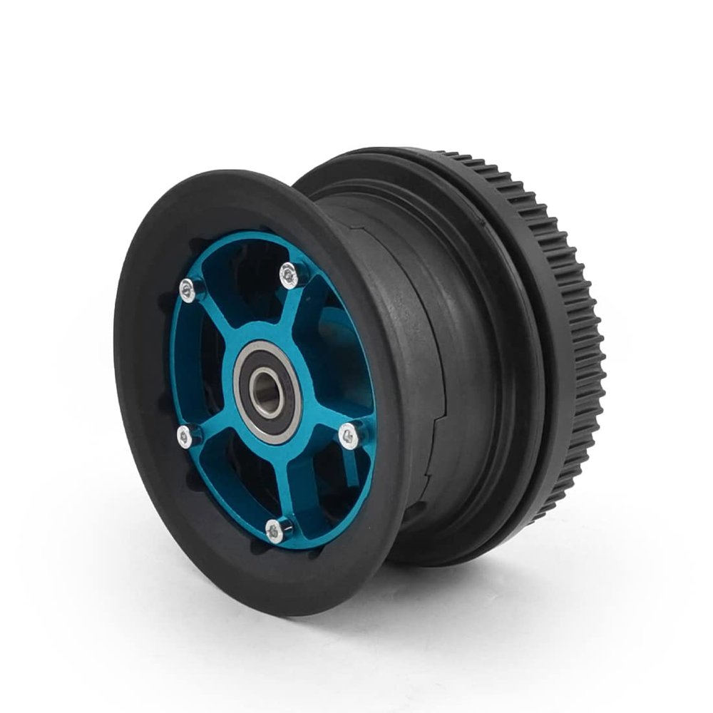 L-faster HTD 5M Pulley Wheel 72 Teeth Lightweight Hollow Out Aluminium Hub Nylon Rim for 8 Inch 2.80/2.50-4 Mountain Skateboard(8mm)