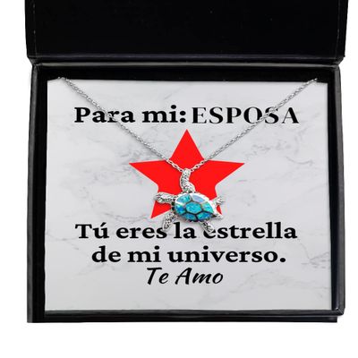 para mi esposa, tu eres la Estrella de mi universo te amo - Regalo para esposa - Collar, Cadena de Tortuga