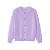 ALINTU Toddler Cardigan Sweater Kids Girls Cotton Crew Neck Button Knit School Uniforms Sweaters, Light Purple, 2-3T, Tag = 100 view 1