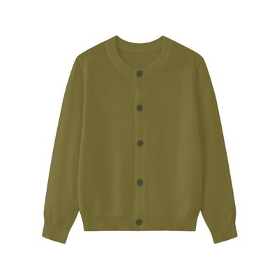 ALINTU Cardigans Sweater for Toddler Girl Sweaters School Uniforms Long Sleeve Button Down Knit Sweater, Matcha Green, 2-3 T, Tag = 100