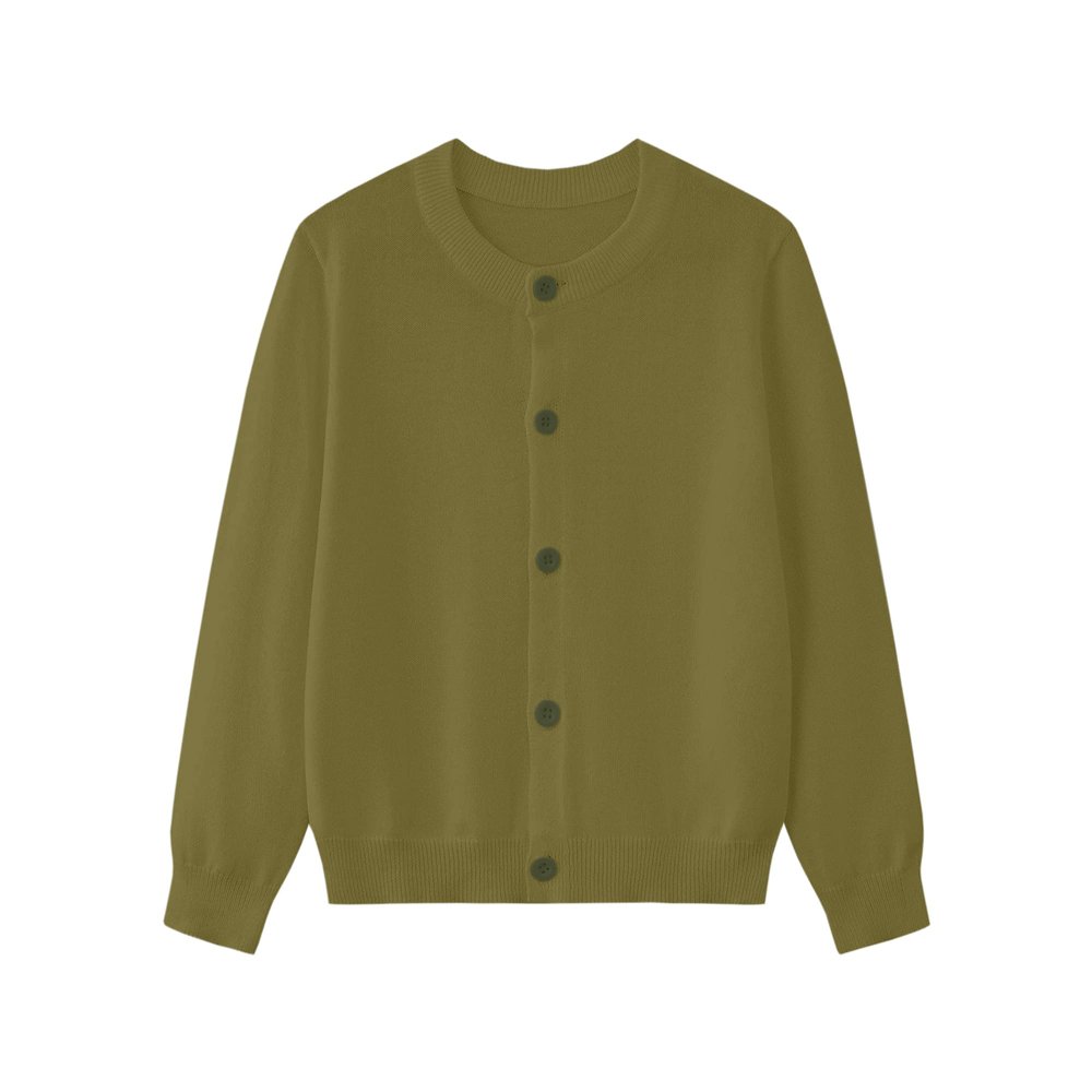 ALINTU Cardigans Sweater for Toddler Girl Sweaters School Uniforms Long Sleeve Button Down Knit Sweater, Matcha Green, 2-3 T, Tag = 100